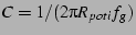 $C=1/(2\pi R_{poti}f_{g})$